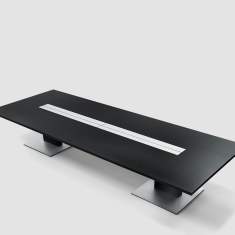Konferenztisch gross Konferenztische Büro Besprechungstisch schwarz Bene P2 Conference
rechteckige Tischplatte