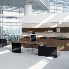 Schreibtisch exklusiv Schreibtische Holz Direktioneinrichtungen Management Büromöbel Bene P2 Management
