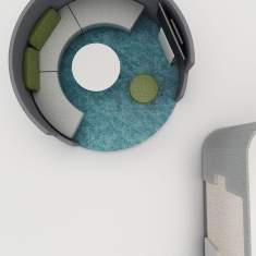 Trennwände Raumteiler Büro Abgeschirmte Arbeitsplätze Bene PARCS Toguna Circle
