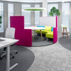 Trennwände Raumteiler Büro Abgeschirmte Arbeitsplätze Bene PARCS Toguna Circle