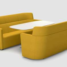 Loungemöbel Loungesofa Sofa gelb Büro Lounge Möbel, Bene, PARCS Wing Sofa