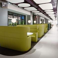 Loungemöbel Loungesofa Sofa grün Büro Lounge Möbel, Bene, PARCS Wing Sofa