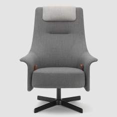 Loungesessel grau Sessel drehbar Bene PORTS Active Chair