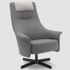 Loungesessel grau Sessel drehbar Bene PORTS Active Chair