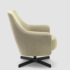 Loungesessel beige Sessel drehbar Bene PORTS Active Chair