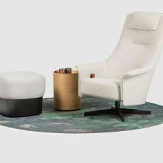 Polsterhocker weiss Hocker Lounge Bene PORTS Stool
