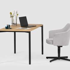 Schreibtisch Holz Konferenztisch Home Office Arbeitstisch Bene PORTS Slim Table