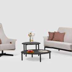 Beistelltische schwarz Beistelltisch rund Couchtisch rechteckig Bene PORTS Coffee Table
