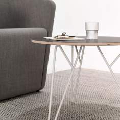 Beistelltische oval Bene Studio Beistelltisch
abgerundete Tischplatte