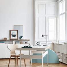 Schreibtisch Home Office Tisch weiss Bürotisch Stahl Bene Studio Fact Home