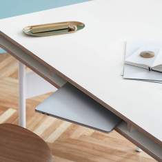 Schreibtisch Home Office Tisch weiss Bürotisch Stahl Bene Studio Fact Home