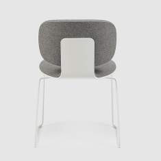Besucherstuhl grau Besucherstühle Cafeteria Stuhl stapelbar BENE STUDIO Chair