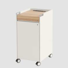 Desksharing-Caddys weiss Caddy Büro Bene T-Caddy