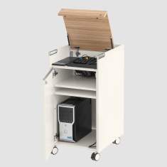 Desksharing-Caddys weiss Caddy Büro Bene T-Caddy