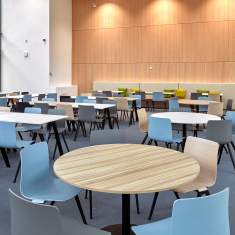 Bistrotisch rund Cafeteria Tisch Säulentische Bene T-MEETING Säulentisch
runde Tischplatte