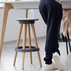 Barstuhl Holz Barhocker Bene TIMBA Stool