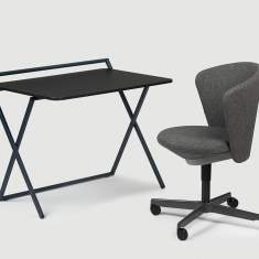 Schreibtisch schwarzes Gestell Klapptisch Home Office Schreibtisch klein Buerotisch klappbar Bene X-PRESS