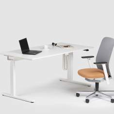 Höhenverstellbarer Schreibtisch elektrisch ergonomische Schreibtische weiß Bene Level Lift