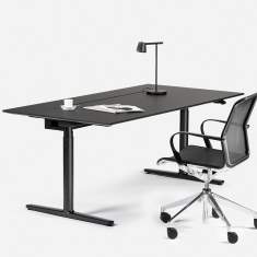 Höhenverstellbarer Schreibtisch elektrisch ergonomische Schreibtische schwarz Bene LEVEL LIFT PRO