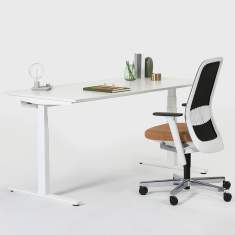 Höhenverstellbarer Schreibtisch elektrisch ergonomische Schreibtische weiß Bene Level lift pure