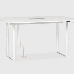 höhenverstellbarer Konferenztisch Büro Konferenztische gross Bene LEVEL PURE LIFT MEETING QUATTRO