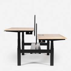 Höhenverstellbarer Schreibtisch elektrisch ergonomische Schreibtische für 2 Leute Bene LEVEL PURE LIFT TWIN
Doppelarbeitsplatz