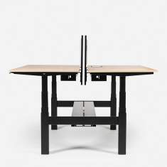 Höhenverstellbarer Schreibtisch elektrisch ergonomische Schreibtische für 2 Leute Bene LEVEL PURE LIFT TWIN
Doppelarbeitsplatz