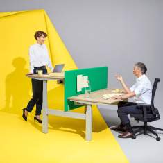 Höhenverstellbarer Schreibtisch elektrisch ergonomische Schreibtische für 2 Leute Bene LEVEL PURE LIFT TWIN
Doppelarbeitsplatz