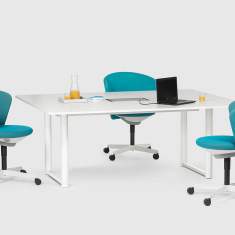 Konferenztisch weiss Konferenztische Büro Besprechungstisch gross Bene LEVEL PURE MEETING QUATTRO