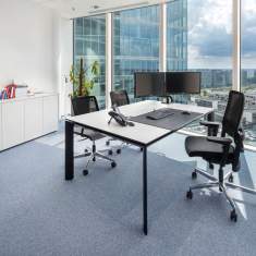 Sideboard Büro Büroschrank weiss, Bene, AL-K Stauraum