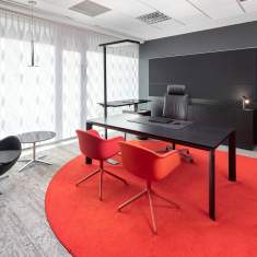 Sideboard Büro Büroschrank schwarz, Bene, AL-K Stauraum