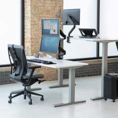 höhenverstellbarer Schreibtisch Gestell Fellowes Levado™ Höhenverstellbares Tischgestell - silber