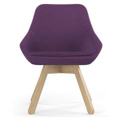 Loungesessel violett Sessel Lounge Besucherstuhl Konferenzstühle, viasit, Calyx