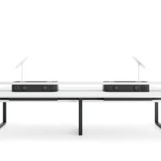 Team-Tisch Büro Team-Tische Coworking kollaborativer Tisch Hot Desking Tisch gross Husoffice hushspot
weiss Tischplatte