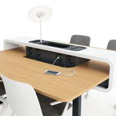 Team-Tisch Büro Team-Tische Coworking kollaborativer Tisch Hot Desking Tisch gross Husoffice hushspot