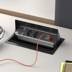 Tischausschnitte schwarz Kabelführungen/Elektrifizierungen, BACHMANN, CONI