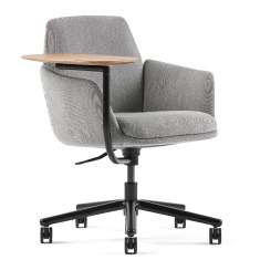 Mobiler Schulungsstuhl Haworth Poppy mit Tablar für flexible Arbeitsformen