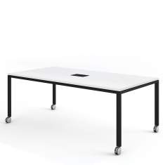 Rolltisch weiss Rolltische Konferenztisch Haworth Tibas Tischsystem YourPlace Core