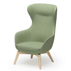 Loungesessel grün Sessel Holz Ohrensessel Rosconi Objektmöbel - lounge 620