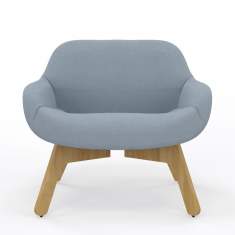 Loungesessel grau Sessel Lounge Holz Viasit Calyx Lounge
