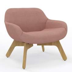 Loungesessel rosa Sessel Lounge Holz Viasit Calyx Lounge