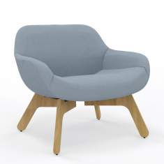 Loungesessel grau Sessel Lounge Holz Viasit Calyx Lounge