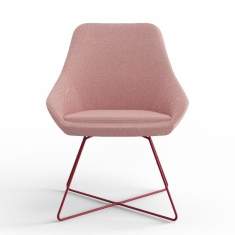 Loungestuhl rosa Besucherstuhl Lounge Stuhl Loungesessel Viasit Calyx