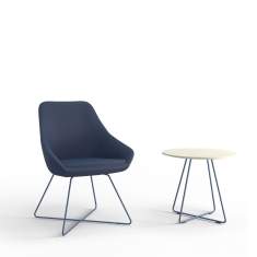 Loungestuhl blau Besucherstuhl Lounge Stuhl Loungesessel Viasit Calyx