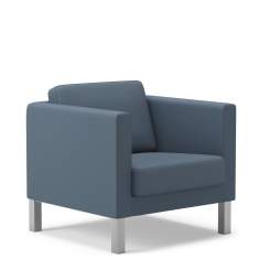 Lounge Sessel Stoffbezug blau Bürosessel Kinnarps, Scandinavia