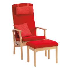 KLASSISCHER FUNKTIONSSESSEL rot Sessel NC Nordic Care Karin