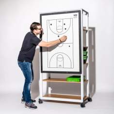 Rollregal Büro Rollregale Stauraum fahrbar Regal mit Whiteboard Westermann Regal mit Rollen - flomo train