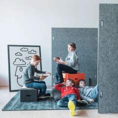 mobile Trennwände grau Stellwand akustik Stellwände Westermann Akustik Trennwand - motu Wand