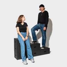 Multifunktionshocker grau Hocker Beistelltisch Westermann Xbrick®