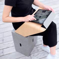 Mobile Tisch-Sitzkombination Beistelltisch Holz Westermann X-tseat f